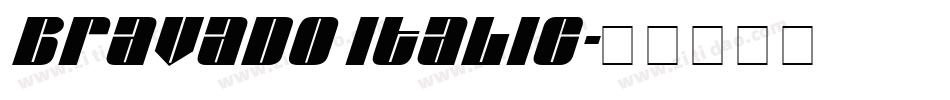 Bravado Italic字体转换